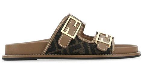 fendi logo plaque open-toe sandals|fendi sandals flat woman.